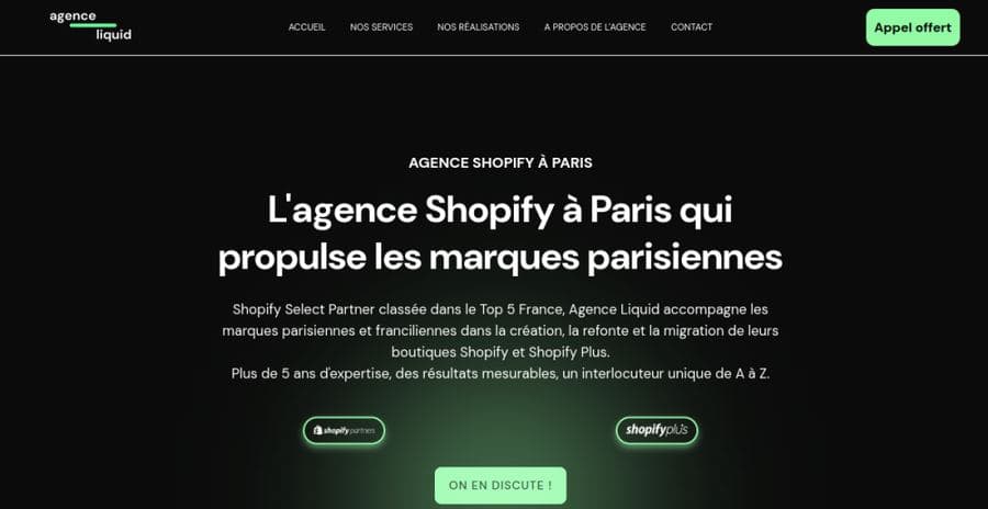 Agence Liquid website