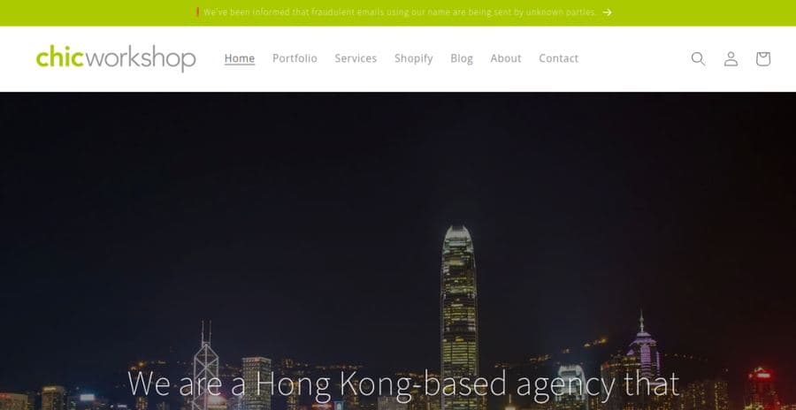 Chic Workshop website