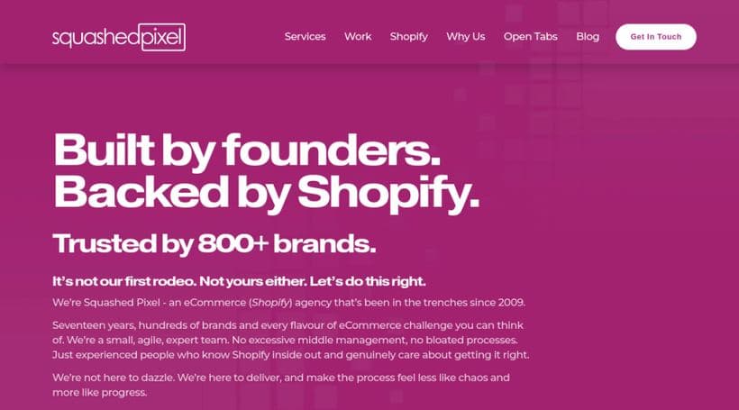Squashed Pixel website