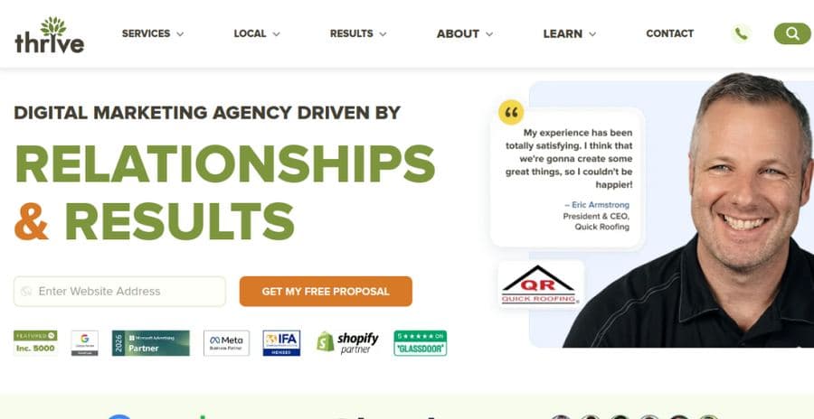Thrive Internet Marketing Agency website
