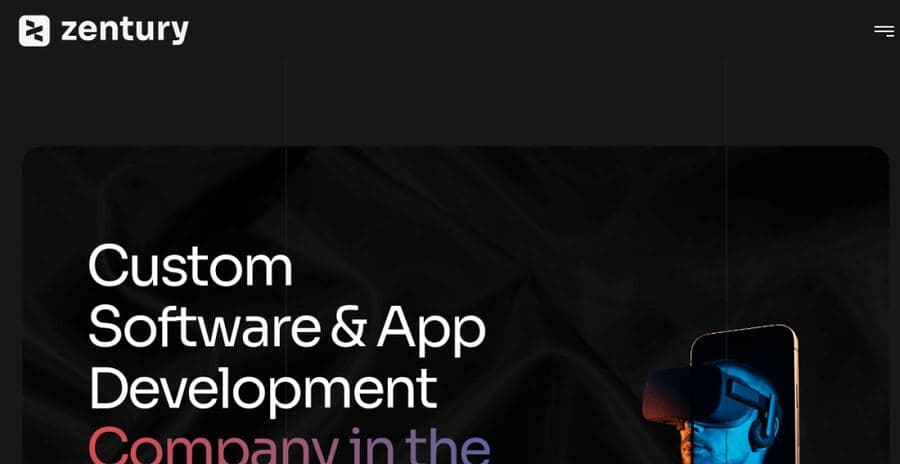 Zentury Studio website