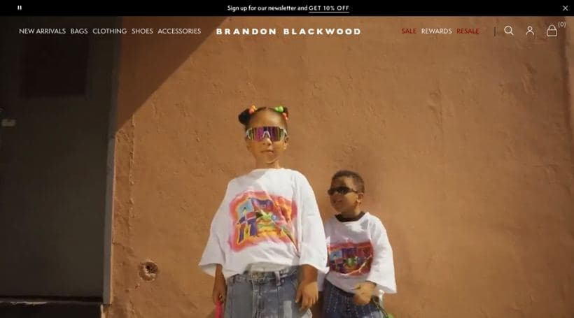 Brandon Blackwood storefront, a client of Avex Designs