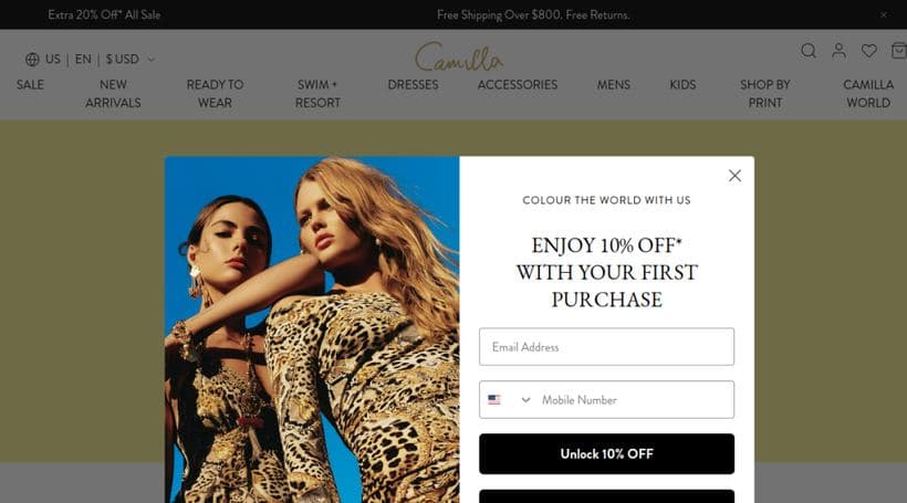 CAMILLA storefront, a client of The Working Party