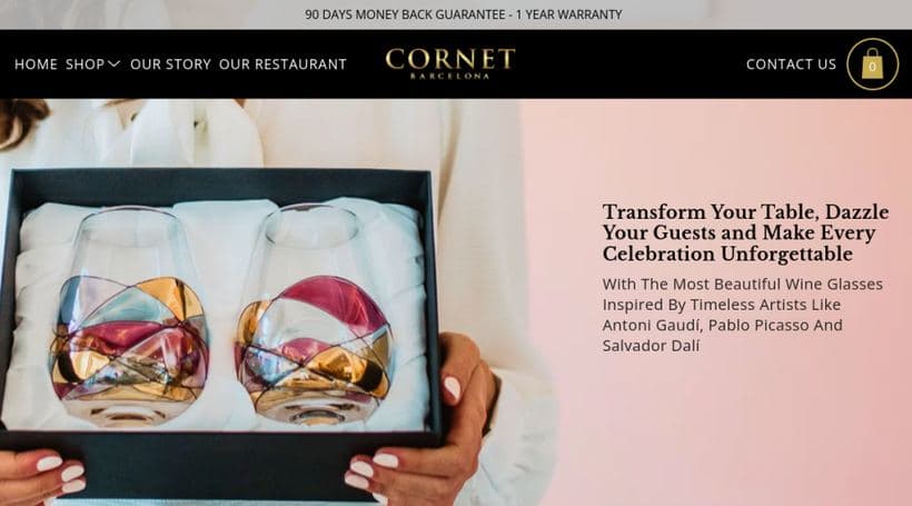 Cornet Barcelona storefront, a client of Codekanon