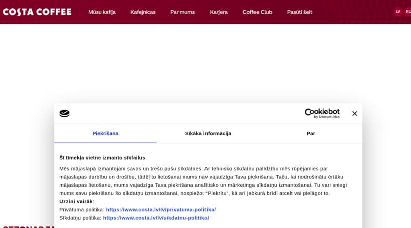 Costa Coffee storefront, a client of iConcept