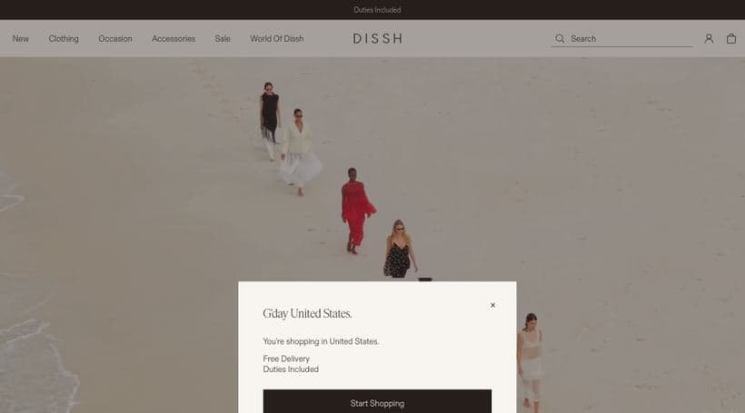 DISSH storefront, a client of DotCollective