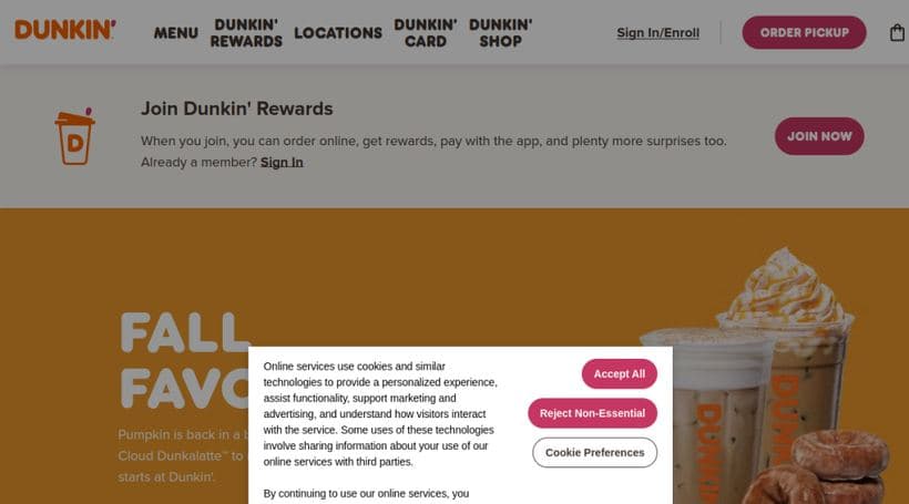 Dunkin' storefront, a client of Magebit