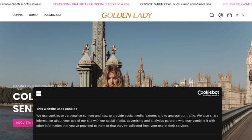 Golden Lady storefront, a client of ICT Sviluppo