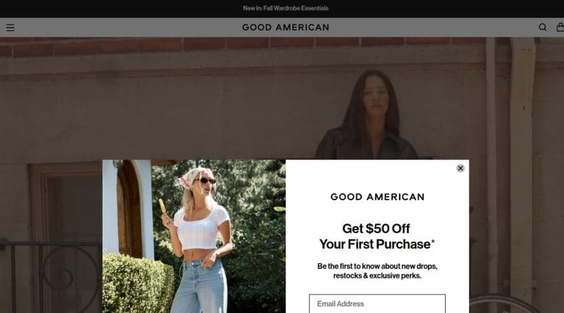 Good American storefront, a client of We Make Websites