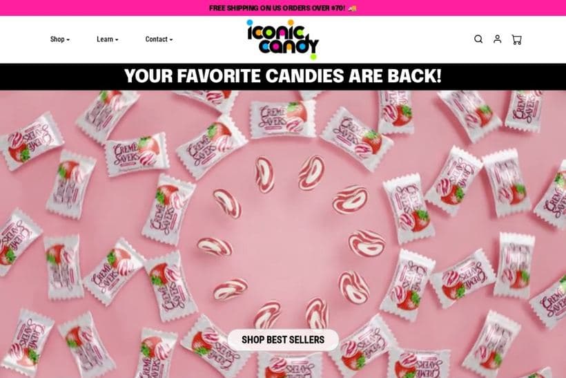 Iconic Candy storefront, a client of Neat Digital