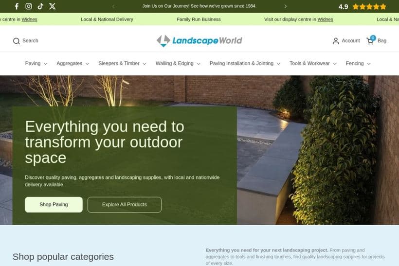 Landscape World storefront, a client of Dock