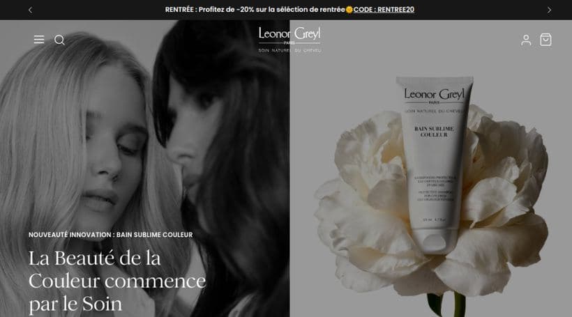 Leonor Greyl storefront, a client of Tamara Agency