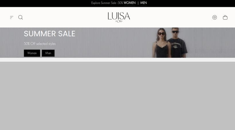 LuisaWorld storefront, a client of GNC Web
