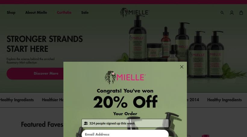 Mielle Organics storefront, a client of The Chicago Web Co.