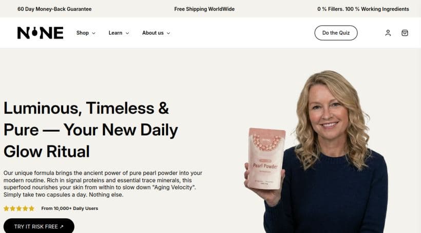 NÒNE Supplements storefront, a client of Codekanon