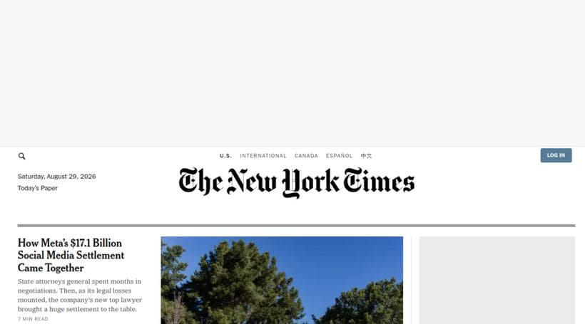 The New York Times storefront, a client of scandiweb