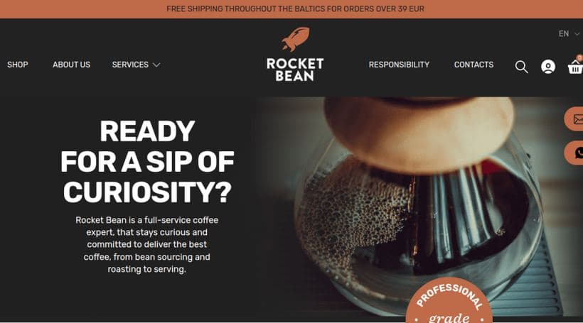 Rocket Bean Roastery storefront, a client of iConcept