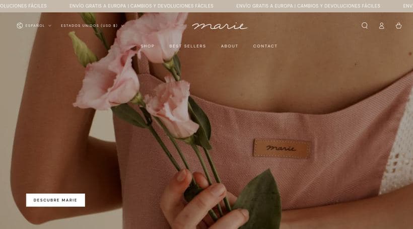 Somos Marie storefront, a client of AUGE Agency