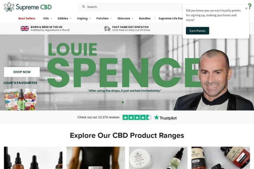 Supreme CBD storefront, a client of Pixus
