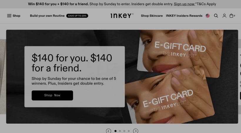 The INKEY List storefront, a client of Northern Artillery