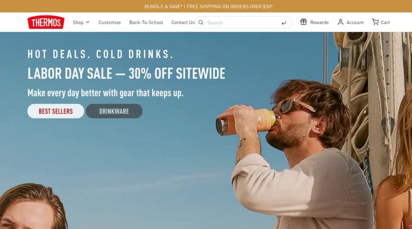 Thermos storefront, a client of Codal