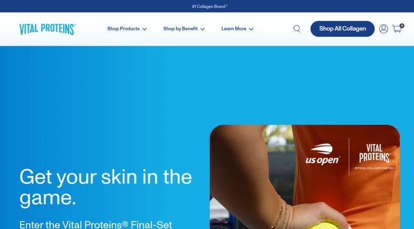 Vital Proteins storefront, a client of Conspire Agency