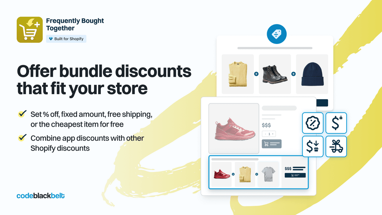 Frequently Bought Together by Code Black Belt widget offering bundle discounts on combined products, built for Shopify.