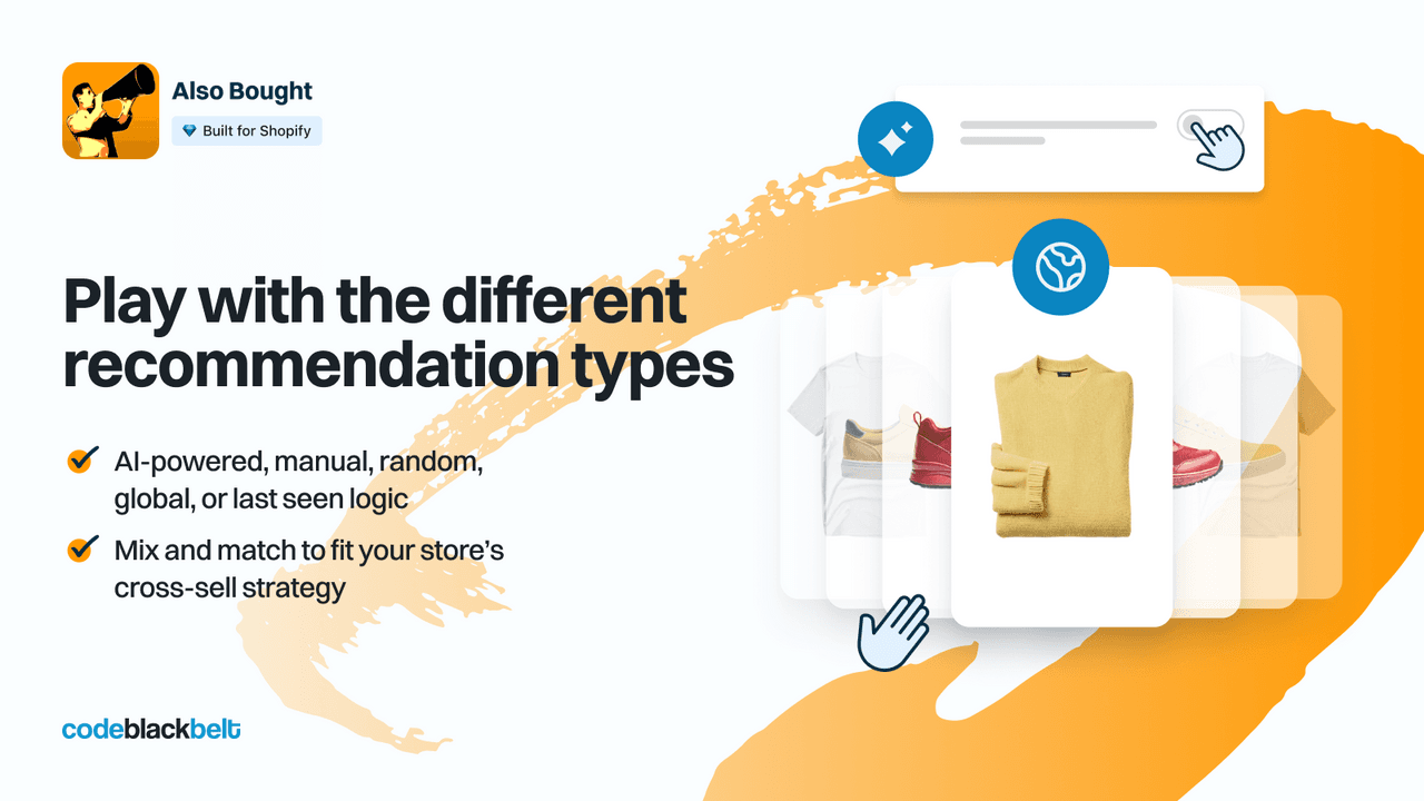 Also Bought by Code Black Belt showing a customers-also-bought recommendation carousel.