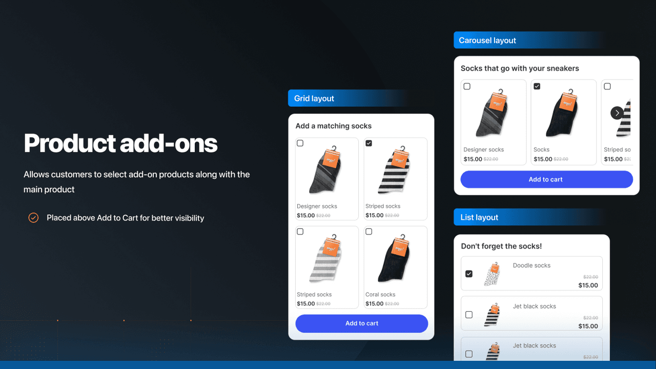 Selleasy one-click post-purchase upsell shown after checkout, with the offer added to the existing order.