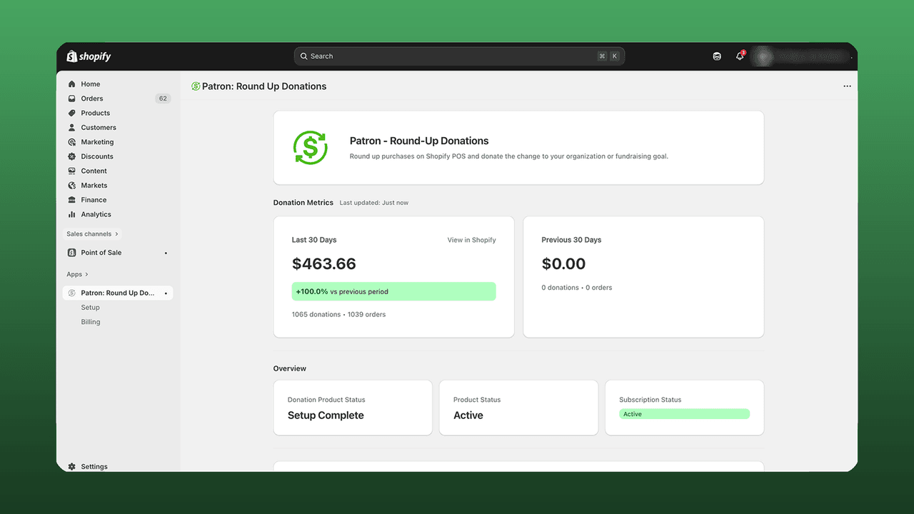 Patron showing a round-up-to-the-nearest-dollar donation at checkout.