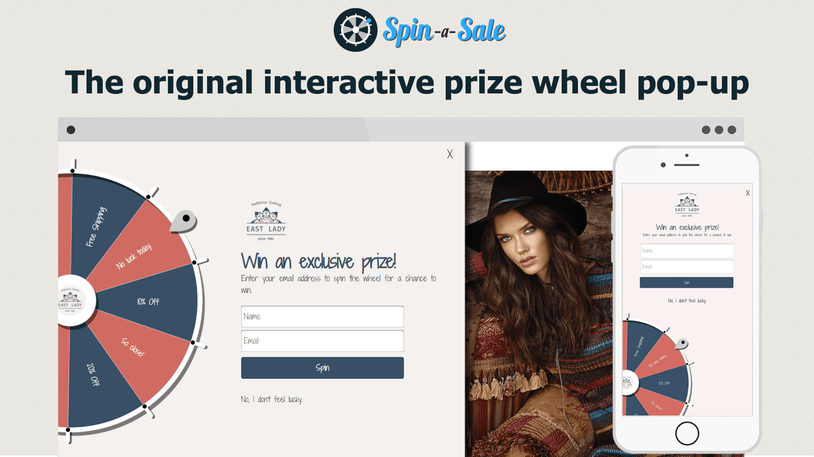 Spin-a-Sale shown on its Shopify App Store listing.