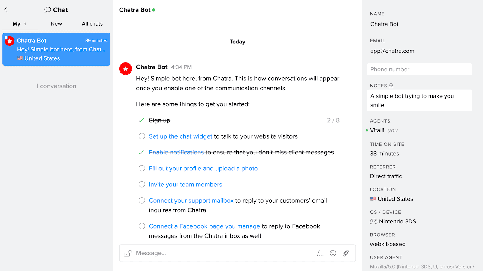 Chatra shown on its Shopify App Store listing.