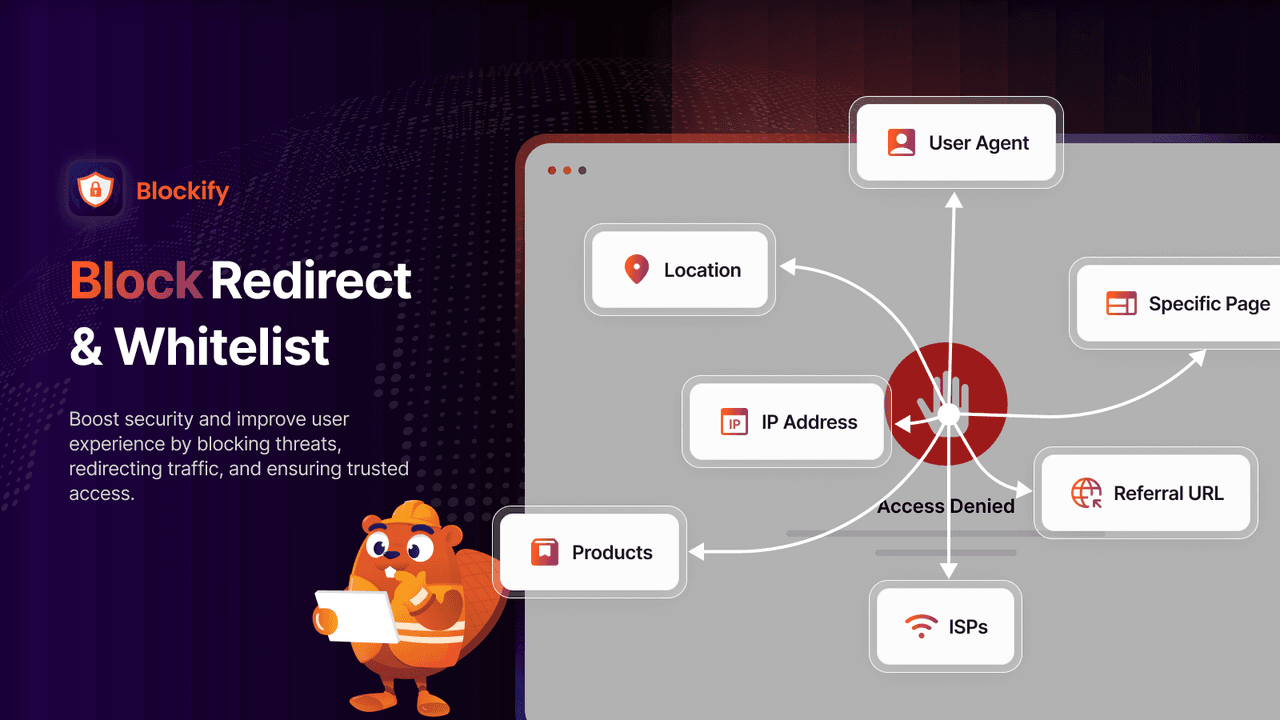 Blockify blocking visitors by IP, country and bot behavior.