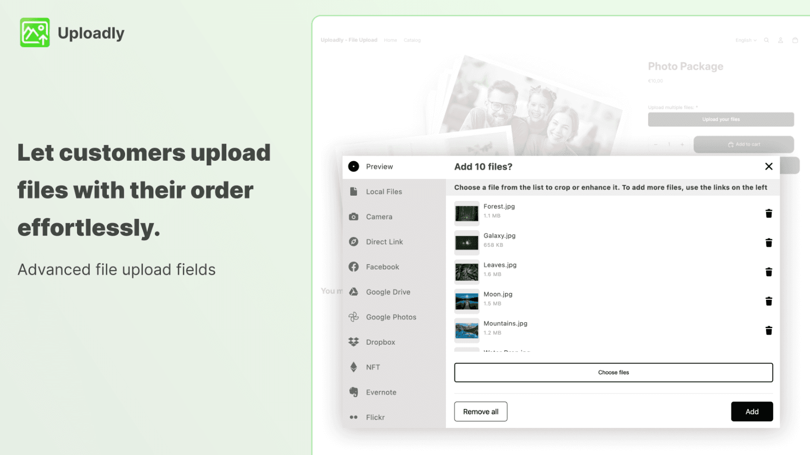 Uploadly shown on its Shopify App Store listing.