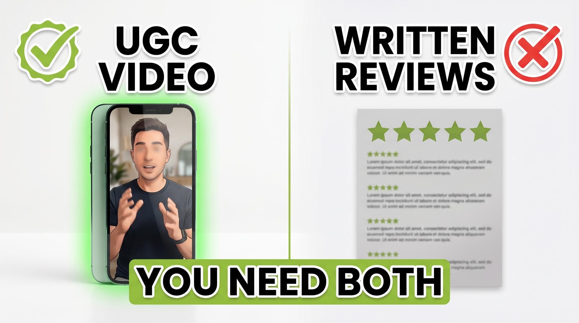 Why UGC Video Converts and Written Reviews Don't (And Why You Need Both)