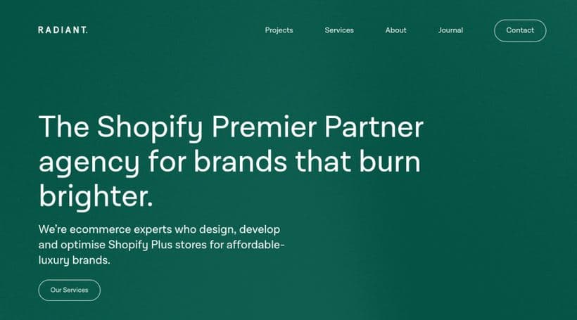 Radiant website