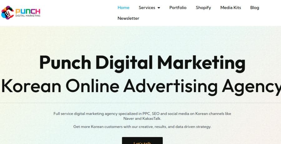 Punch Korea website