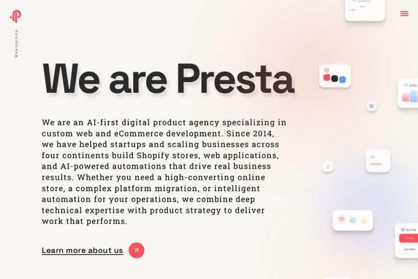 Presta website