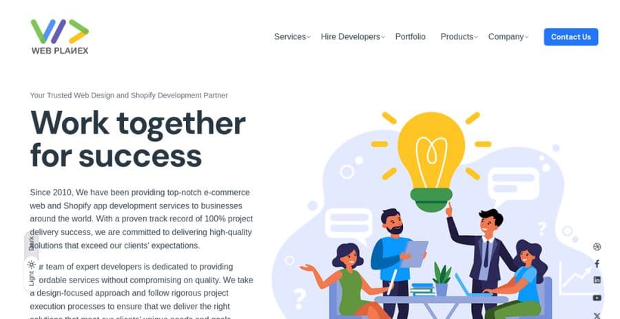 WebPlanex website