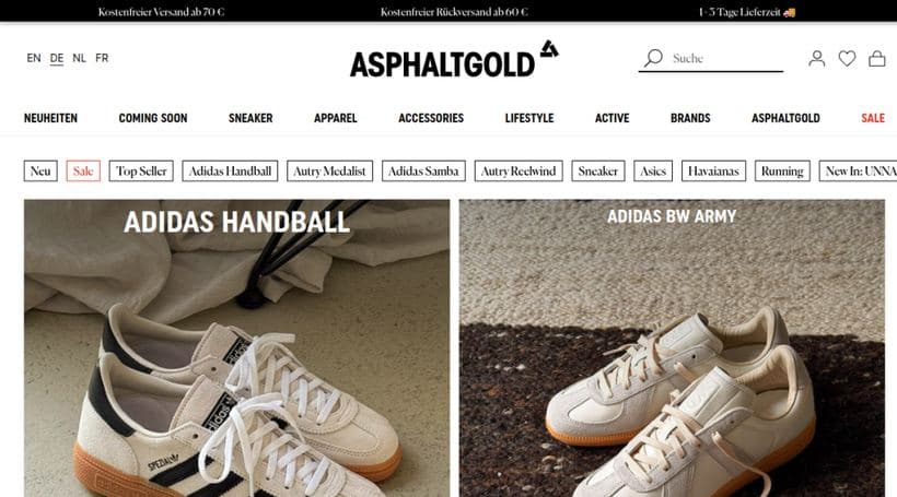 Asphaltgold storefront, a client of Latori GmbH