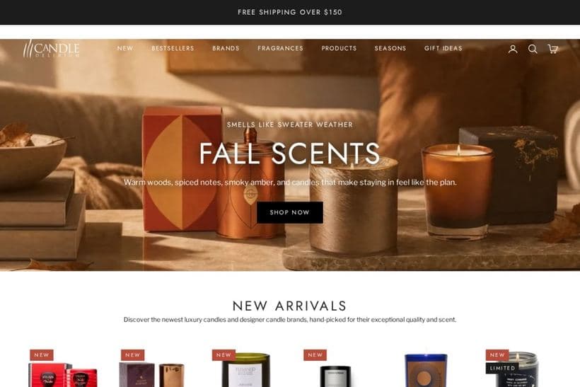 Candle Delirium storefront, a client of Upment