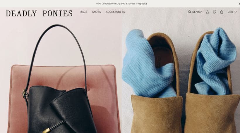 Deadly Ponies storefront, a client of Skyrocket