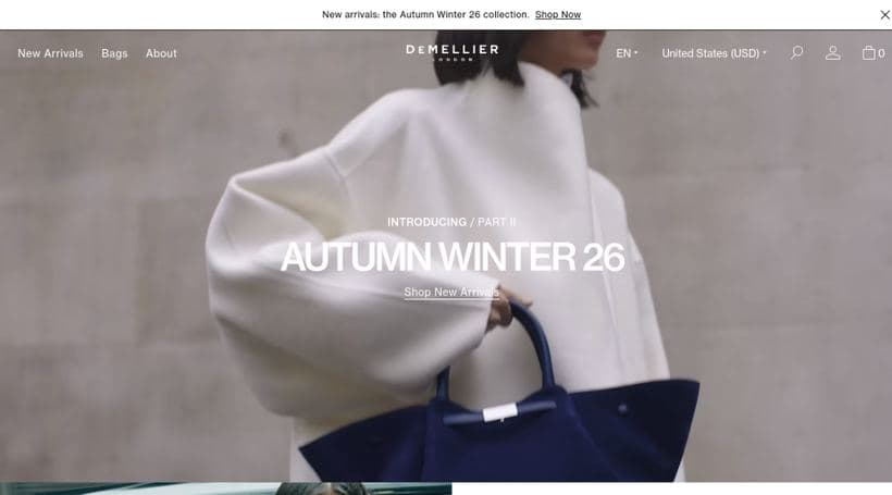DeMellier London storefront, a client of Digital Media Team