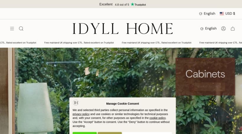 Idyll Home storefront, a client of MadeByShape