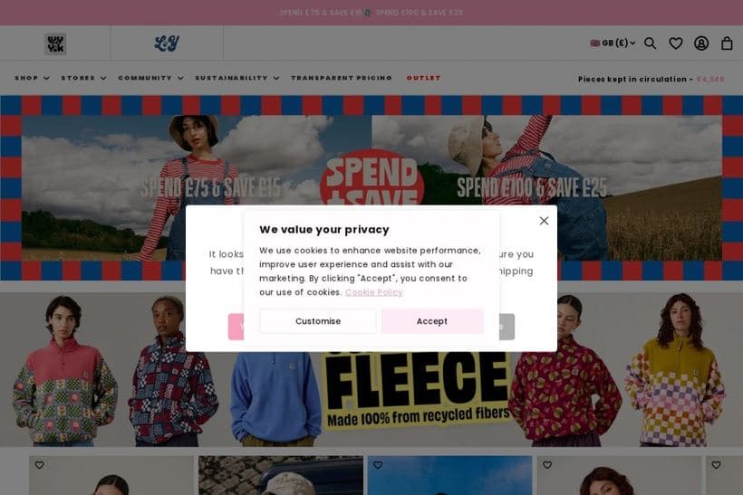 Lucy & Yak storefront, a client of Bozboz