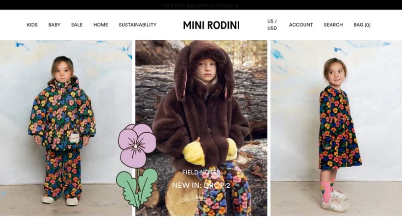 Mini Rodini storefront, a client of TRY Stockholm