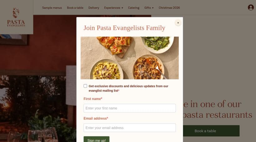 Pasta Evangelists storefront, a client of E-Commerce Studio