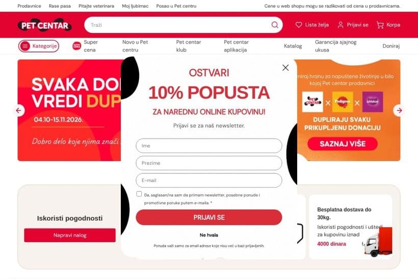 Pet Centar storefront, a client of Builtt
