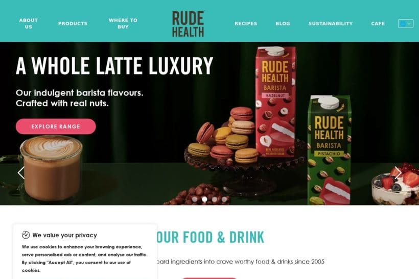 Rude Health storefront, a client of Bozboz