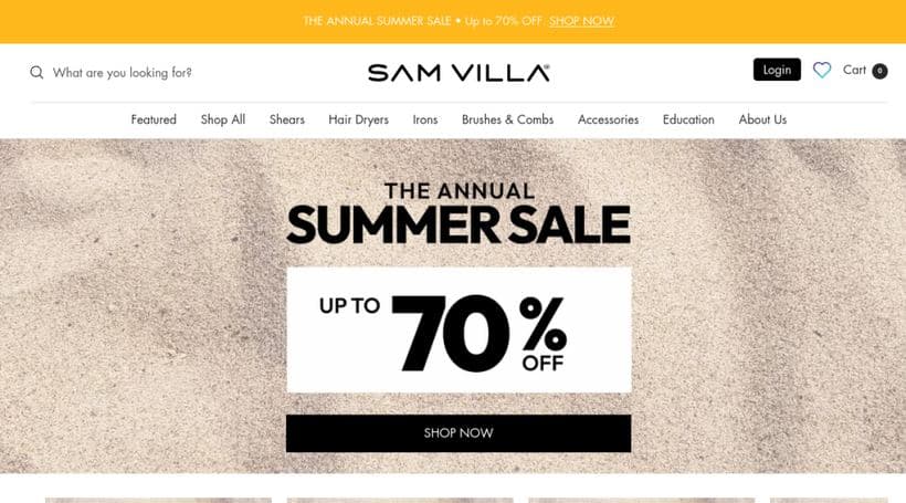 Sam Villa storefront, a client of FJ Solutions